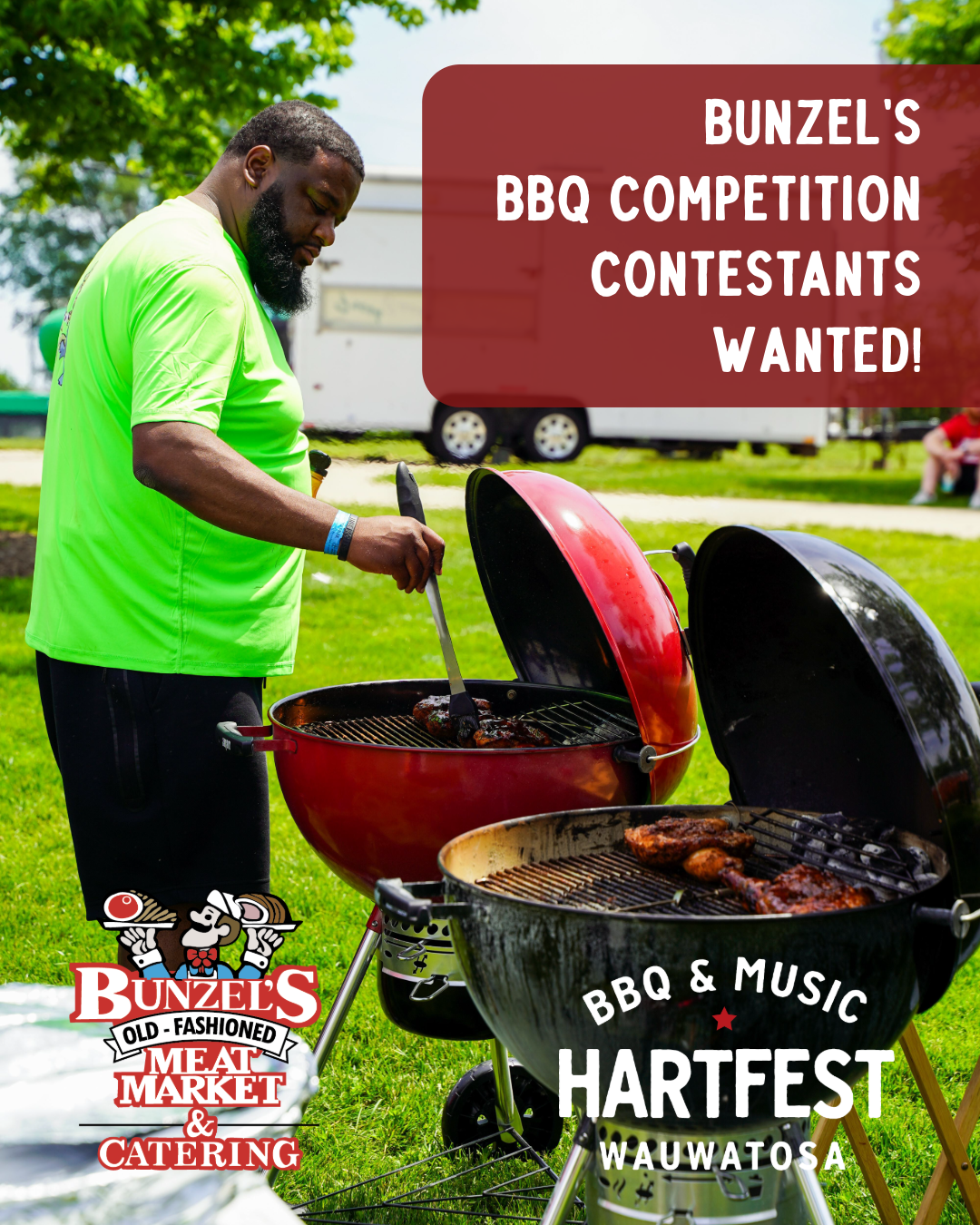 Enter the Bunzel's BBQ Cook-Off at HartFest 2026